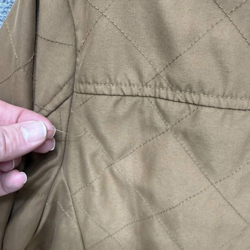 Beretta quilted zip & button up light field jacket Mens Large w/ loose stitching